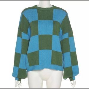 NWT * Checkerboard Sweater